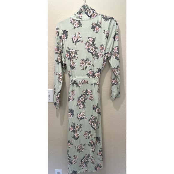 J.Jill Sleep Women’s Green Floral Ultra Soft Shawl - Collar Robe Size L / NWT - Picture 2 of 9